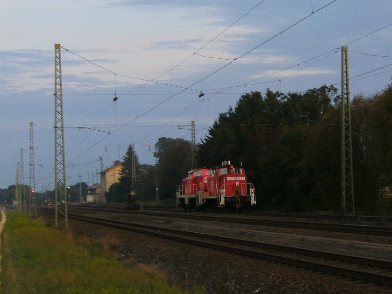 Hier ein Lokzug bestehend aus 294 und 363. 24.09.2009 Mangolding