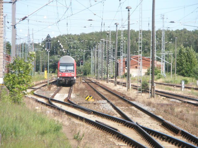 Hier ein RE7, abgestellt am 13.6.2009 in Bad Belzig.
