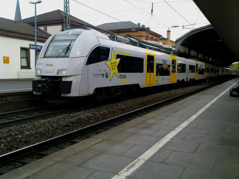 Hier ein Transregio im Bonner Hauptbahnhof