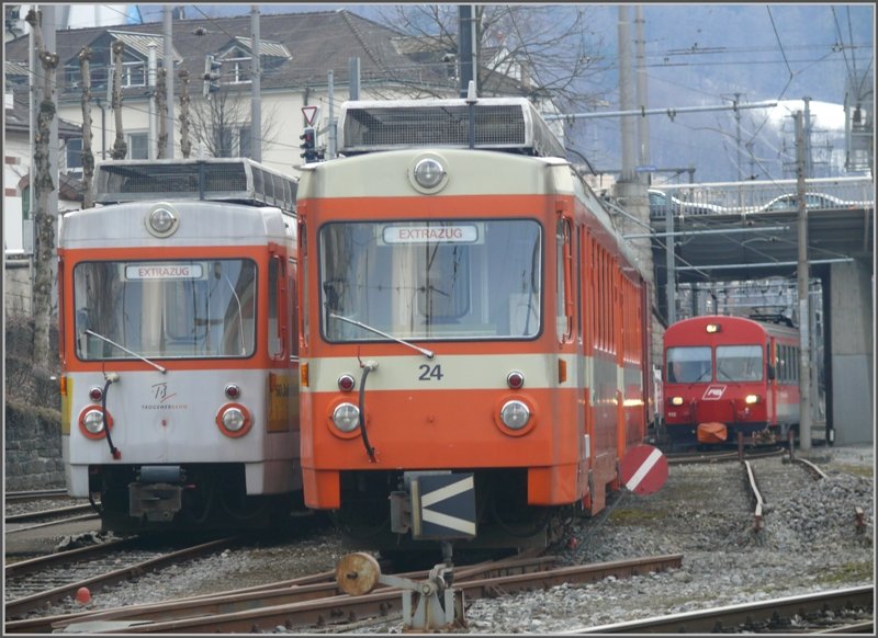 Hier erreicht ein Pendelzug der AB den Nebenbahnhof St.Gallen. (20.03.2009)