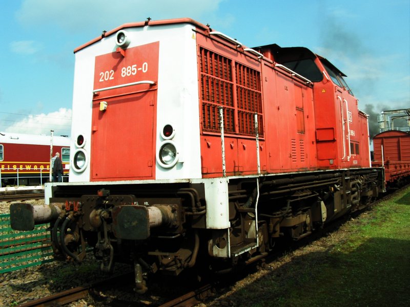 Hier eine Lok der Baureihe 202. Sie wurde whrend des 16. Heizhausfestes in Chemnitz Hilbersdorf aufgenommen.