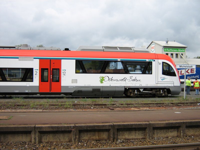 Hier nochmal die Odenwaldbahn in Michelstadt Bf.
