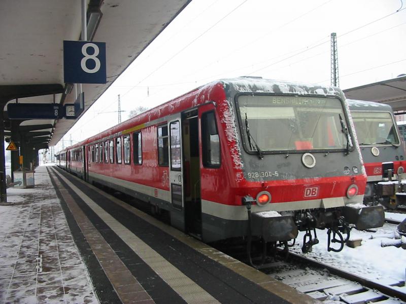 Hier sieht man den 628-304 im leichten Winterdesign.