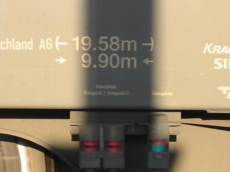 Hier sieht man die Bremsanzeige einer BR152 im gegensatz zu den anderen Loks ist sie anders angeordnet.