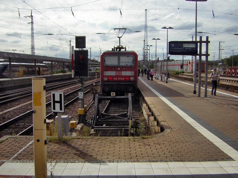 Hier ist wieder der Zug nach Koblenz zu sehen. Das Foto wurde am 02.09.2009 aufgenommen.