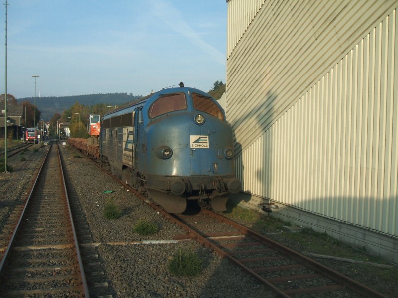 Hilchenbach 08.10.2007 (Bauzugeinsatz zwischen L�tzel und Erndtebr�ck  wegen Gleiserneuerungen)
