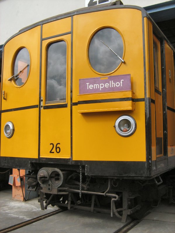 Hist. U-Bahnzug, Wagen 26 in der U-Bahnwerkstatt Seestrasse, Tag der offenen T�r am 7. 9. 2008