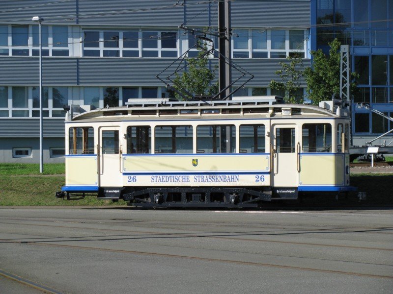 historische Straenbahn Nr. 26, Schwerin, 30.08.2008

