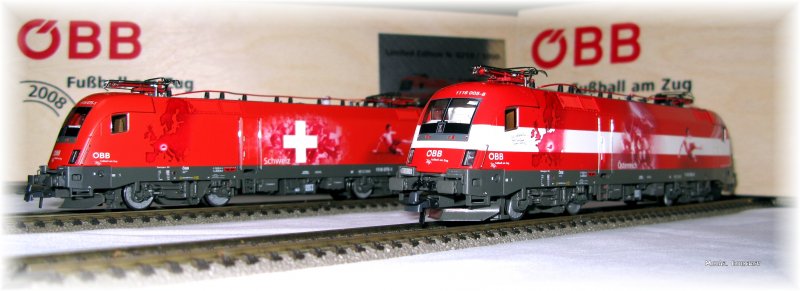 HO-Modelle der Fa. Roco: EM - Tauri, sterreich und Schweiz der BB (Werbecenter). 
Nicht billig aber wunderschn!