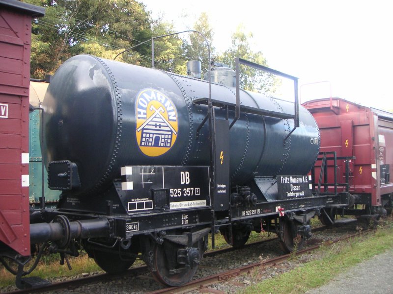 Homann Kesselwagen der Osnabrcker Dampflokfreunde im Zechenbahnhof Piesberg.