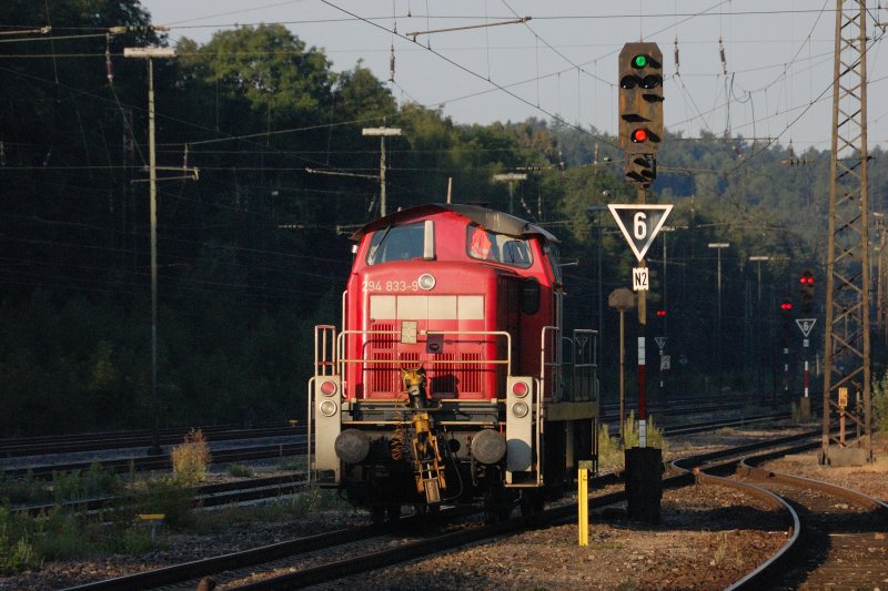 Hp2 fr 294 833-9. Weckruf fr Diesel im goldenen Herbst(anfang). Aufgenommen in Neuoffingen KBS 980 Richtung Gnzburg - Ulm.