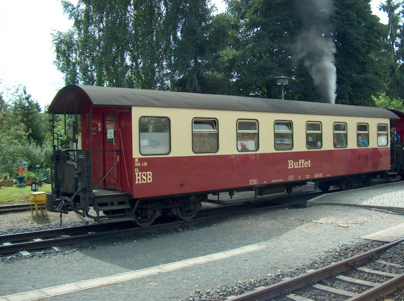 HSB 900-498 Buffetwagen im Bahnhof Drei Annen Hohne; 11.08.2008