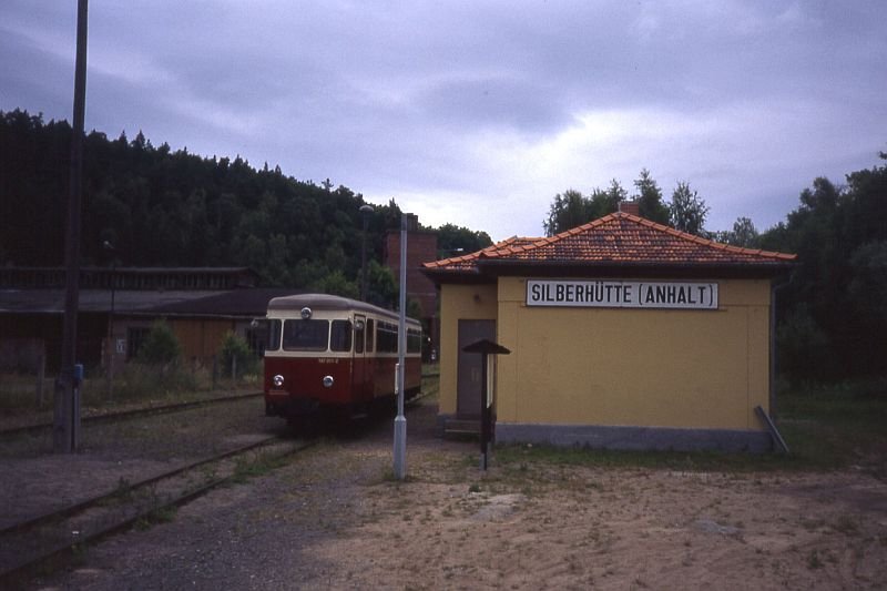 HSB-Triebwagen, am Haltepunkt Silberhtte 