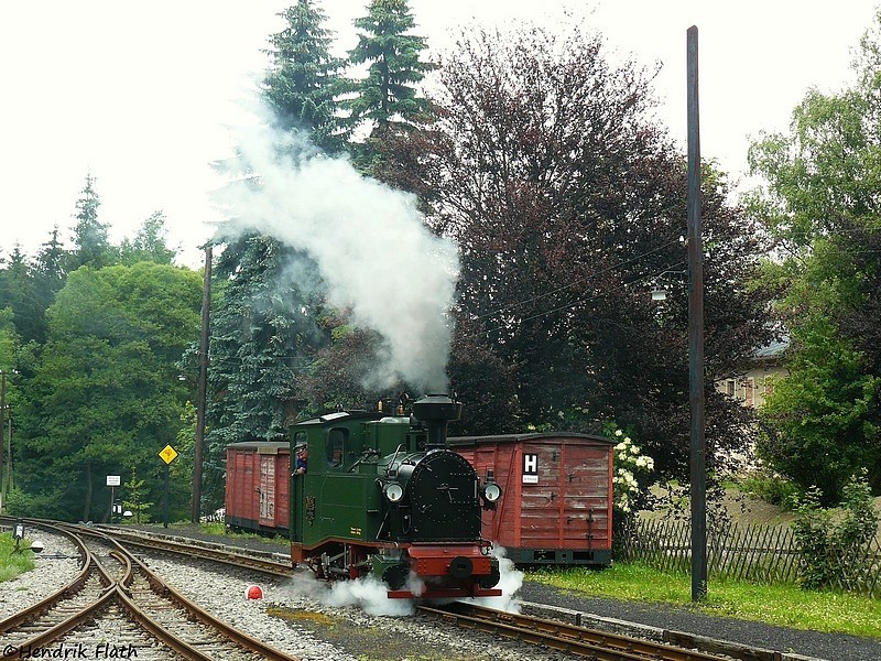 I K Nr.54 beim Umsetzen im Bahnhof Schlssel am 27.06.2009.