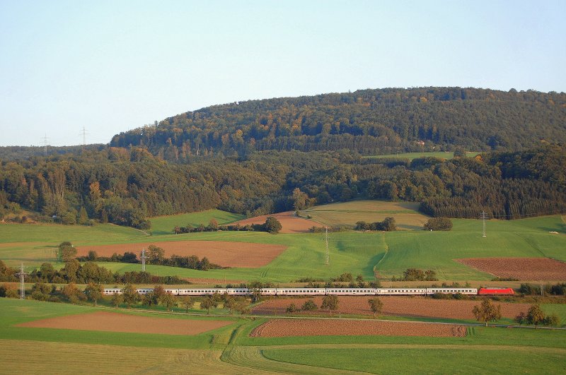 IC 2062 von Nrnberg HBF nach Karlsruhe HBF, angefhrt von einer unbekannten 101er, wurde am 14.09.07 bei Aalen-Hofen aufgenommen.