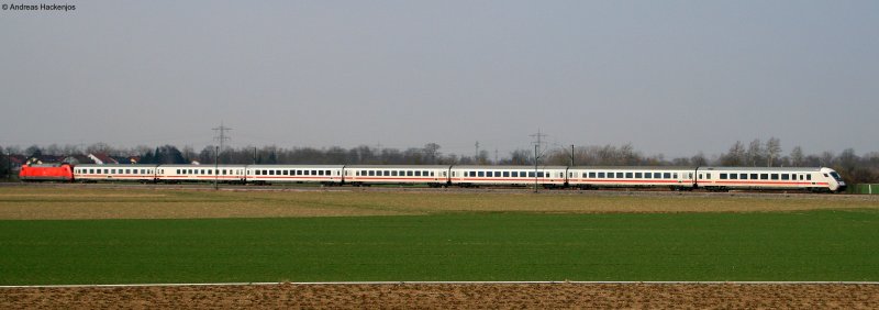 IC 2101 (Basel SBB-N�rnberg Hbf) mit 101 *** bei der Bk Basheide 22.3.09