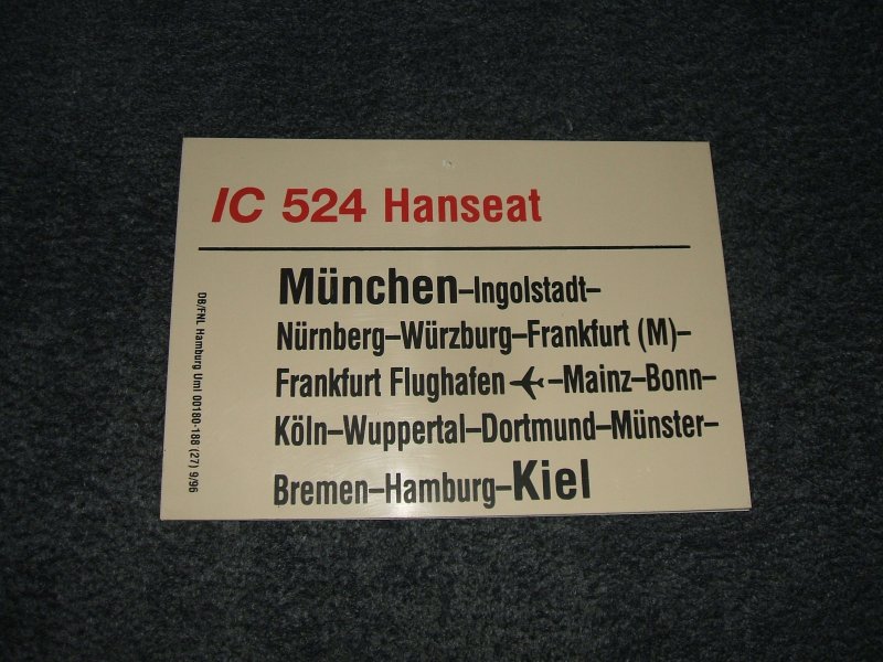 IC 524  Hanseat  Mnchen - Kiel