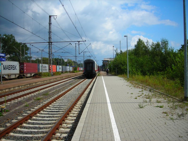 IC aus Ammersfort nach Stettin beim lokwechsel in Bad Bentheim. die NS 1778 wird durch die BR 101 ersetzt im sommer 2007