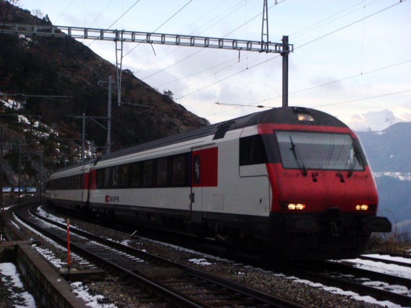 IC Brig-Basel bei Hohtenn am 6.12.2007