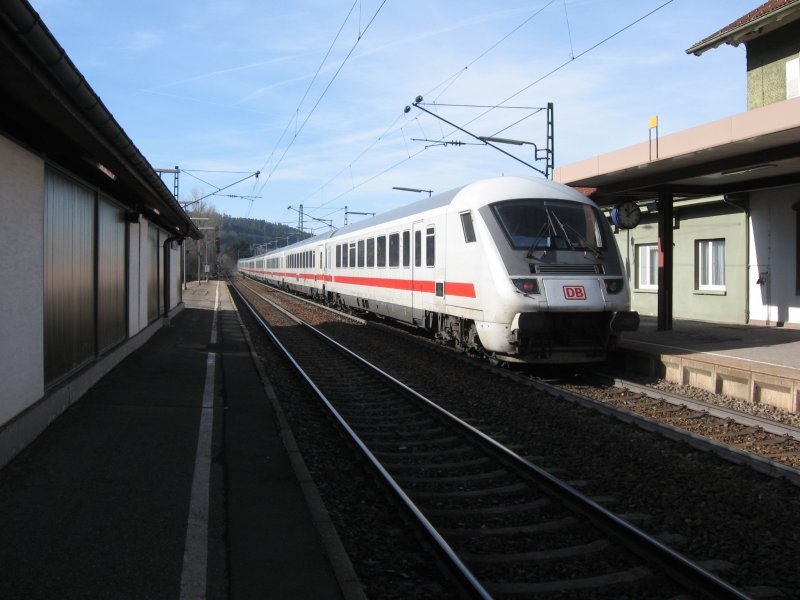 IC Steuerwagen am Zugschluss des IC 2370 am 20.2.07 im Bahnhof St.Georgen/Schwarzwal