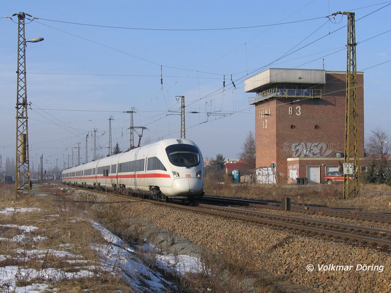 ICE 1751 aus Kln bei Coswig (Dresden), 01.02.2006
