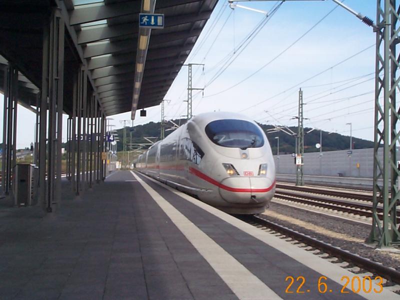 ICE 406-005-9  Hannover  hlt in Montabaur auf Gleis 4 mit weiterfahrt nach Mnster/Westf. 