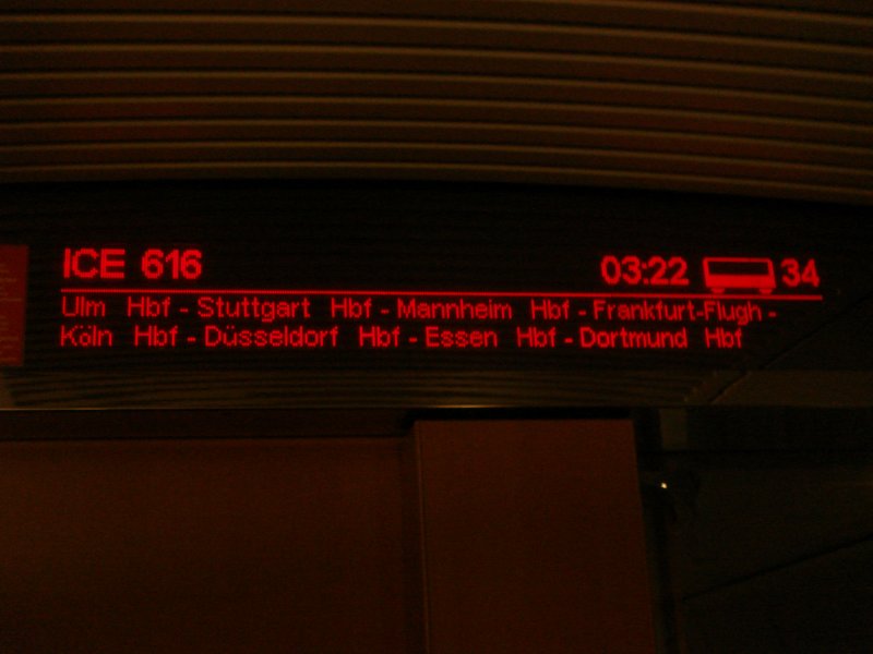ICE 616 am 03.07.07. Dieser Zug hatt heute unter dieser Zugnummer den Bahnhof Dortmund nicht gesehen!!!