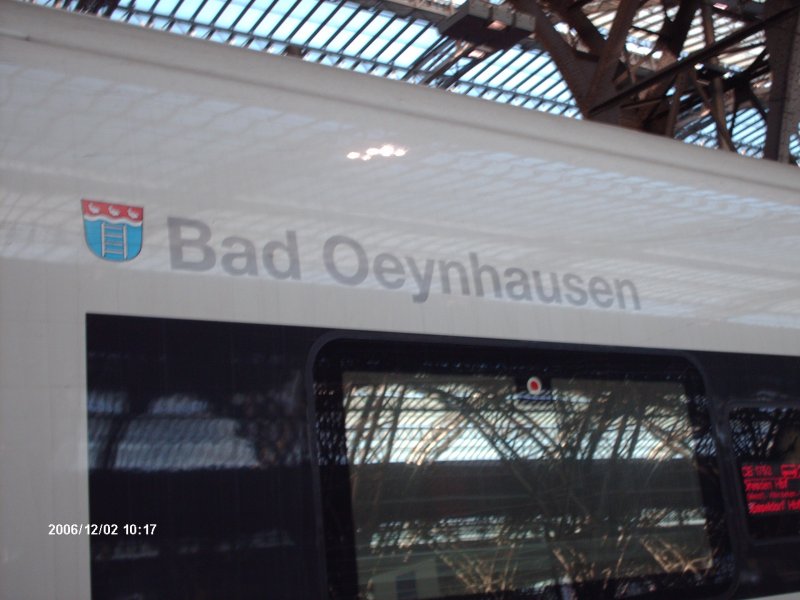 ICE Bad Oeyenhausen in Leipzig Hbf.