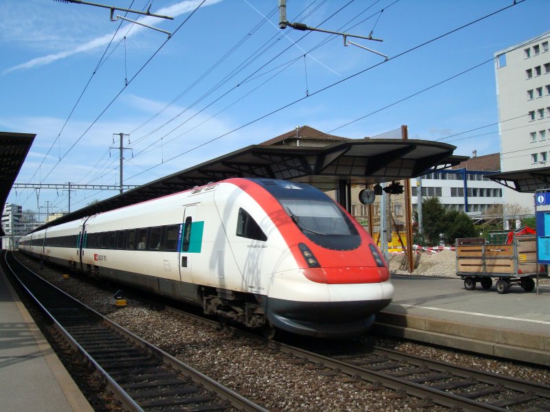 ICN bei der Durchfahrt in Aarau am 26.04.2008