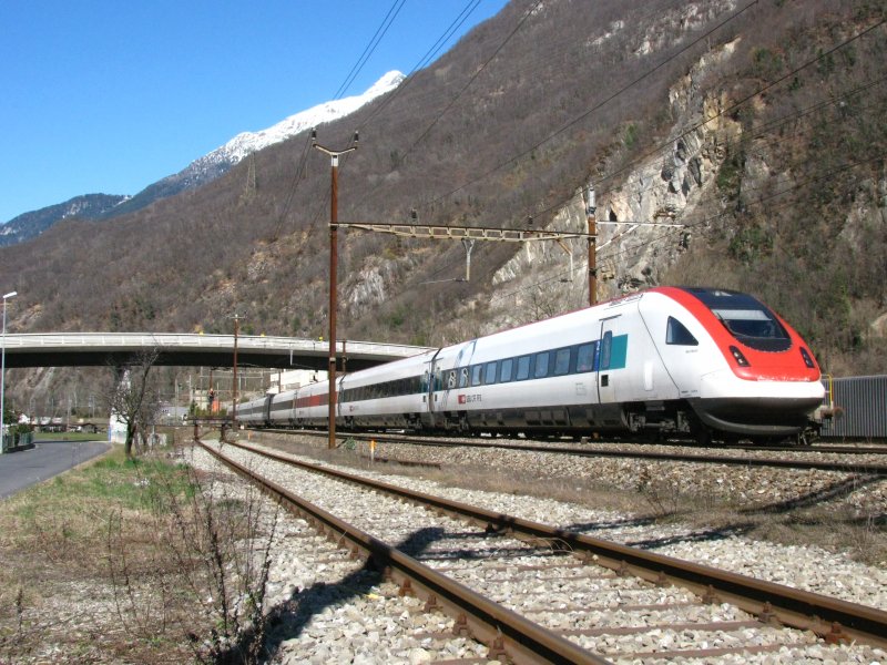 ICN nach Lugano bei Castione, 13.03.2009