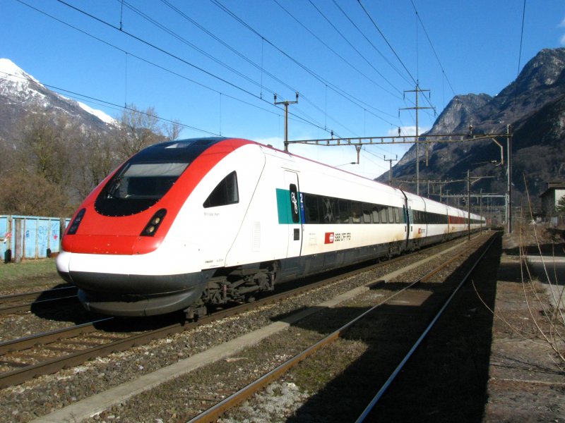 ICN nach Lugano bei Claro am 13.03.2009