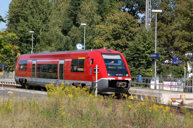 Ilmtalbahn - VT 641 am Bahnhof Bad Berka (Strecke Weimar - Kranichfeld)