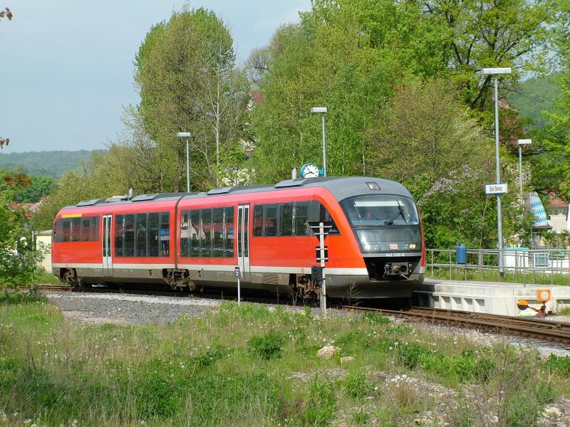 Ilmtalbahn - VT 642 im Bahnhof Bad Berka (Strecke Weimar - Kranichfeld)