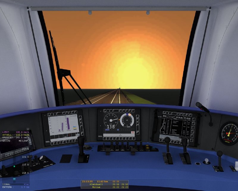 Im NOB-Steuerwagen dem Sonnenuntergang entgegen. 

NOB 80526 Hamburg-Altona --> Westerland (Sylt) auf dem Hindenburgdamm.