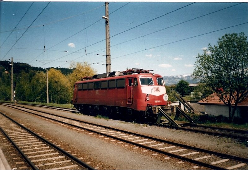 Im sterreichischen Kufstein traf ich Mai 1998 auf einem Abstellgleis 110 501.