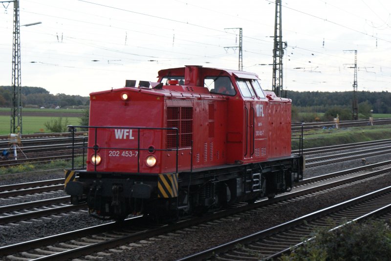 Immer wieder gern gesehen,die BR 202.
202 453-7 der WFL fuhr mir als Lz am 12.10.2009 in der Nhe von Wunstorf vor die Linse.