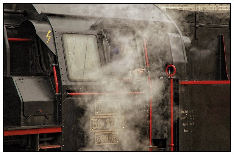 Impression von 50.1171 und ihrem Lokfhrer. Selztal, am 19.4.2008