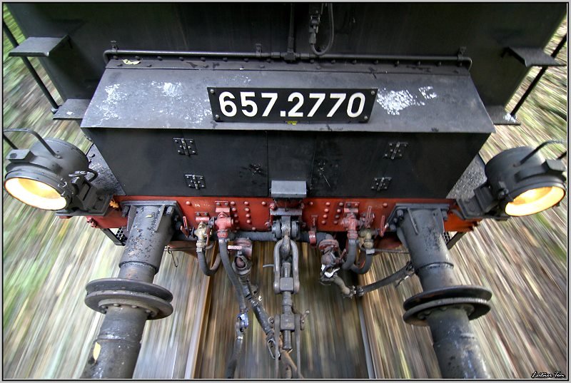 Impression von der Dampflok 657.2770 der GEG auf der Fahrt von Ampflwang nach Timelkam.
4.10.2008