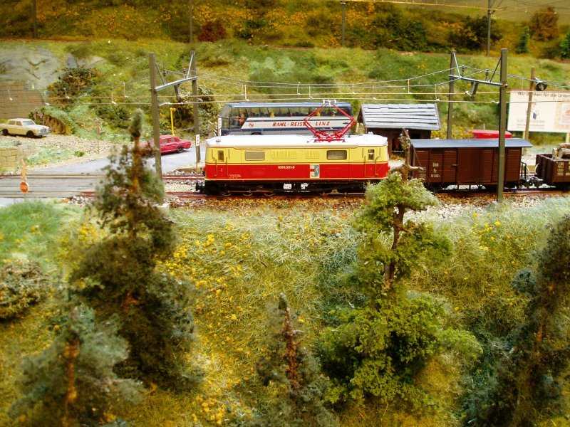 Impression von der PSV-Anlage in St.Plten. Die Lok ist im Vorbild -nach wie vor- fr die Mariazellerbahn im Einsatz.  
