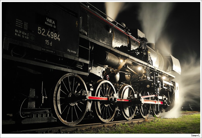 Impression der VdEA 52.4984 bei der Langen Nacht der Museen im Heizhaus Strasshof. 03.10.2009