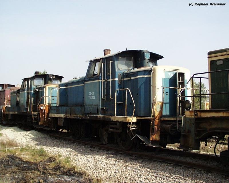 In erbrmlichem Zustand zeigten sich im Jahr 2001 zwei ehem. DB V60, welche vor den Balkankriegen an die JZ abgegeben und zuletzt im Depot Kosovo Polje abgestellt wurden. Es handelt sich um 734 109 und 734 031, welche sogar noch die DB Lackierung tragen.