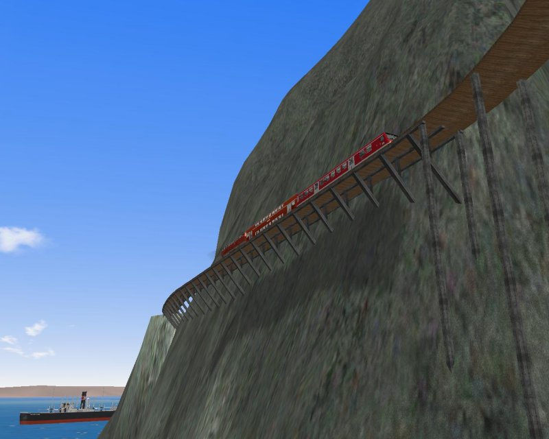 In SeaView ist nichts normal. Sehr starke Steigungen sind fr die 218er mit einem DoStos Wagen und nem Wittenberger steuerwagen nichts besondres. Betrachtet man diese Zugkombination aus diesem Winkel sieht diese - meiner Meinung nach - gar nicht mal so schlecht aus