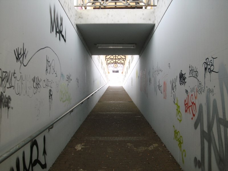 In der unterfhrung des Bahnhofs Denzlingen am 25.05.2009.