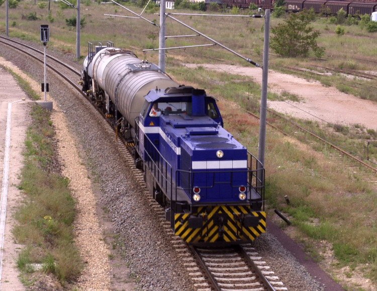 Infraleuna  202/G1206 auf der Ostumfahrung des Rbf. Halle.23.5.08 