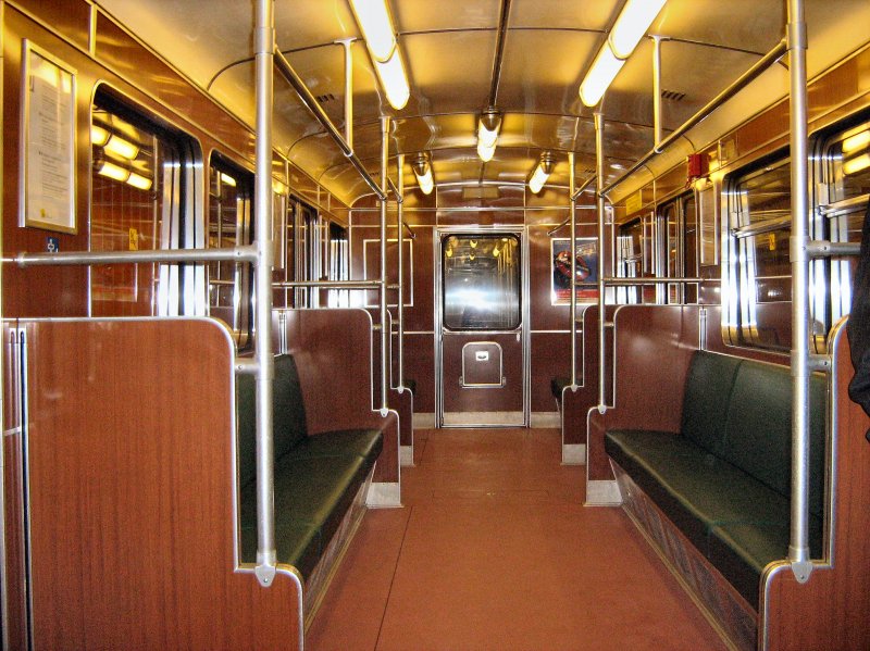 Innenansicht hist. U-Bahnzug Reihe D, 14.9.2008