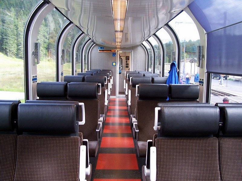 Inneneinrichtung Panoramawagen 2.Klasse, aufgenommen am 11.07.2007