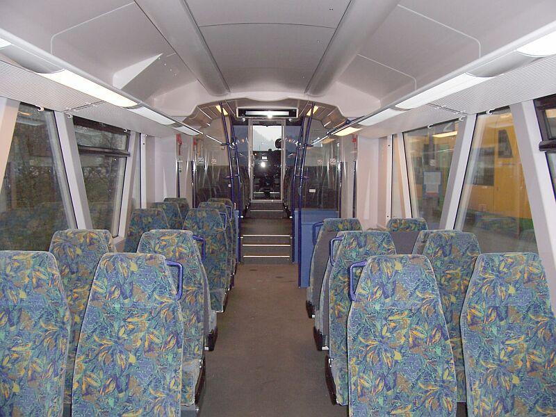 Inneneinrichtung VT 40 der Oberpfalzbahn.