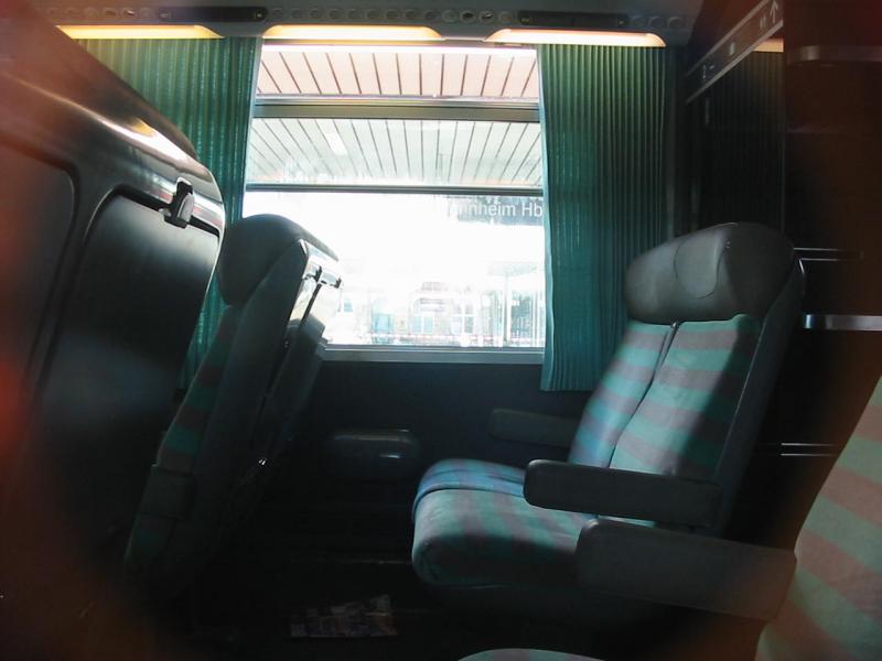 Innenraum eines Franzsischen Corail Wagens.