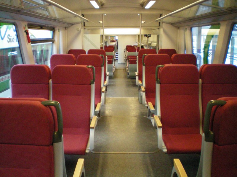 Innenraum eines Itino der Erfurter Industrie Bahn (EIB).Januar 09