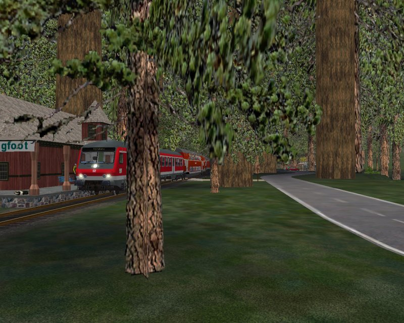  Inselrundfahrt  auf der SeaView 5 - einer richtig schnen Phantasiestrecke. Hier mein Zug am Halt BigFoot